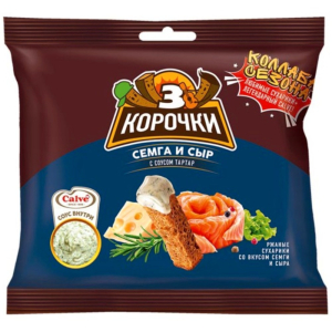 Сух.3короч.ржан.60г+25мл/30 Сыр.семга+соус тартар