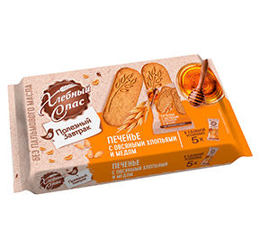 Печенье Хлебный Спас Полезный завтрак со злаками 160гр