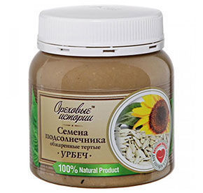 Урбеч Ореховые истории Семена подсолнечника обжаренные тертые 300гр