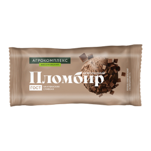 Мороженое пломбир шоколадный 15% Агрокомплекс 400 гр