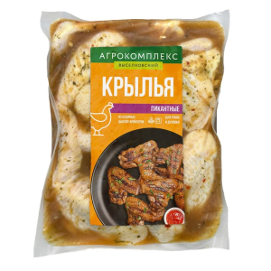 Маринованные крылья пикантные Агрокомплекс охлажденные (пакет) 1,0 кг