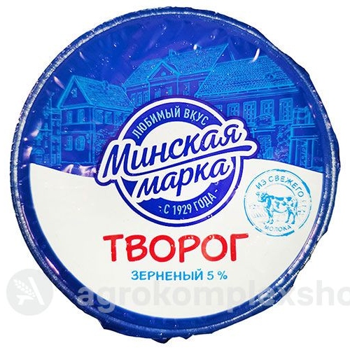 Творог зерненый Крошечка 5,0% Минская марка 140гр