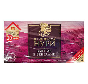 Чай Принцесса Нури Завтрак в Бенгалии черный 25х2гр
