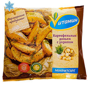 Картофельные дольки Vитамин с укропом м/у замороженное 400гр