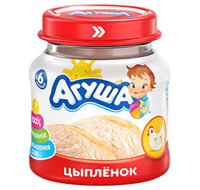 Мясное пюре цыпл."Агуша", 80 г