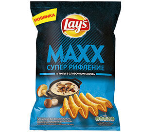 Чипсы Lay's Maxx Грибы и сливочный соус, 145г