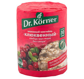 Хлебцы Dr.Korner Злаковый коктейль клюквенный 100гр