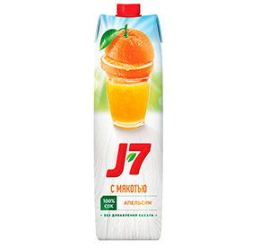 Сок J7 Апельсин с мякотью т/п 0,97л
