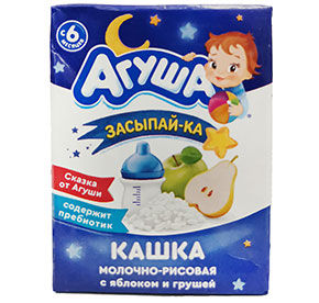 Каша 200 мл Агуша Засыпайка молочная рис-яблоко-груша 2.7% тетра-пак