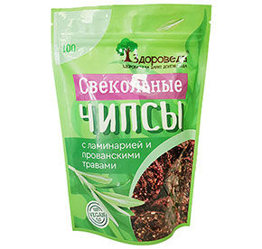 Чипсы Здороведа свекольные с ламинарией и прованскими травами 100гр