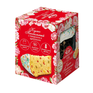 Кулич пасхальный с творогом и цукатами 0,270 кг ДСХ