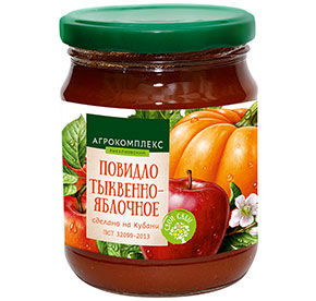 Повидло тыквенно-яблочное стерилизованное Агрокомплекс ст/б 640гр