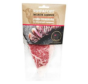 Стейк Стриплойн говяжий Black Angus Мираторг 0,32 кг