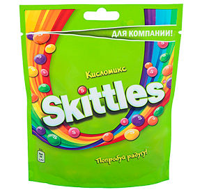 Skittles жевательные конфеты в глазури Кисломикс 100гр.