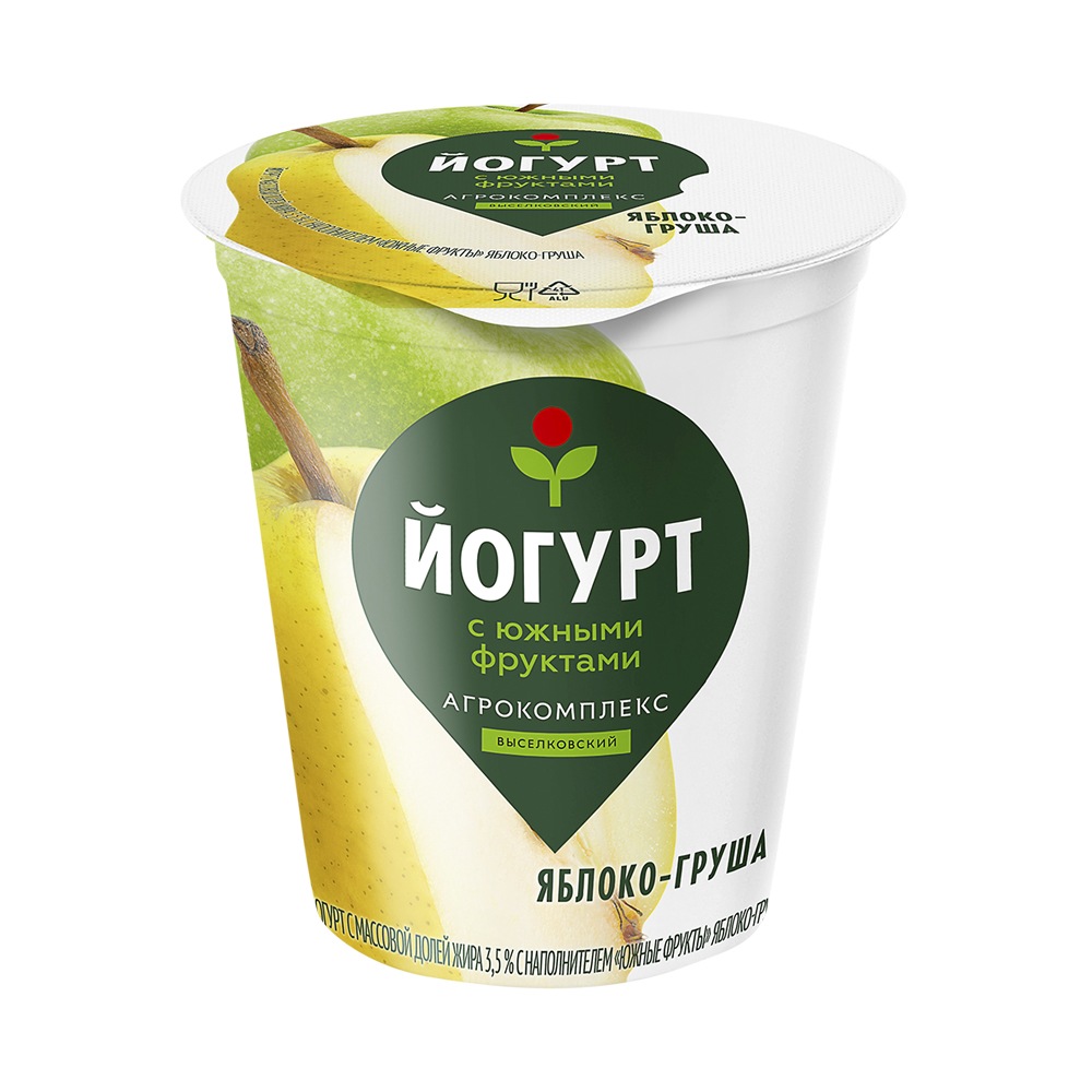 Йогурт Южные фрукты Яблоко-груша 3,5% Агрокомплекс 300гр