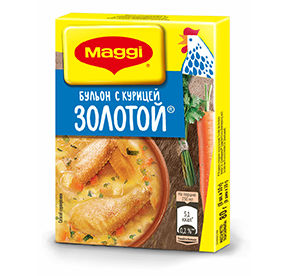 Бульон куриный магги золотой кубик 80гр