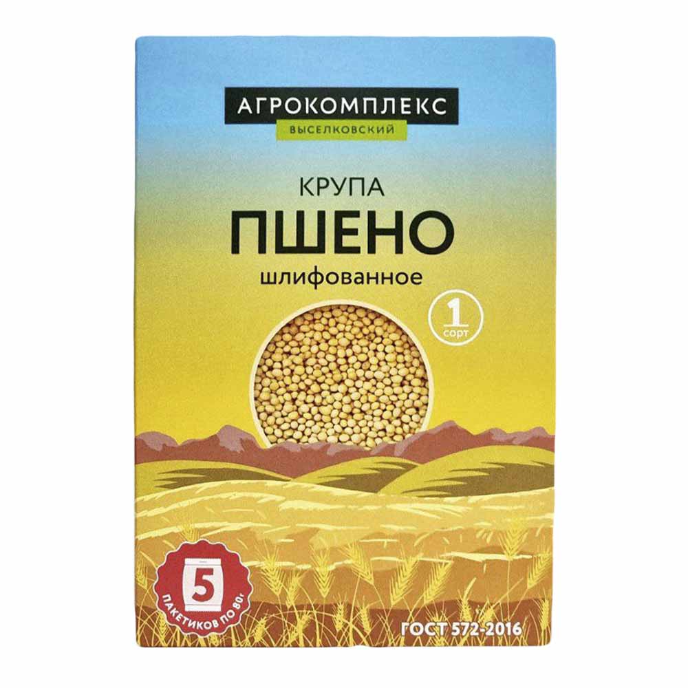 Крупа пшено Агрокомплекс в варочных пакетах 400гр 60₽