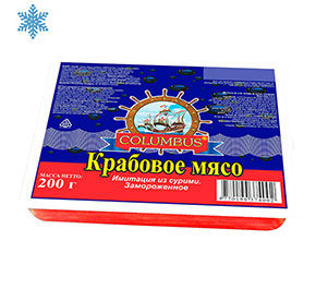 Крабовое мясо замороженное Vici Columbus 200гр