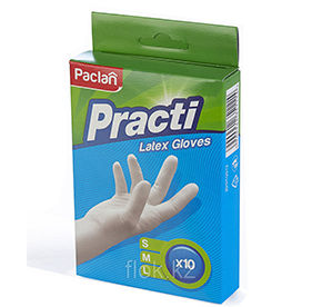Paclan Перчатки латексные (М) 10шт