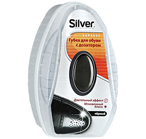 SILVER губка для обуви с дозатором черный 
