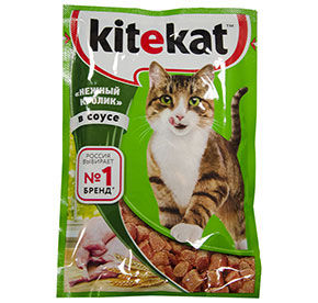 Корм д/взрослых кошек Китекат нежный кролик в соусе пауч 85гр