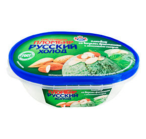 Ванна Настоящий пломбир 12% фисташка с миндалем 460гр