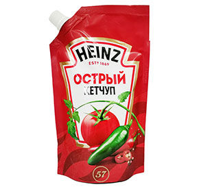 Хайнц кетчуп острый дой-пак 350гр