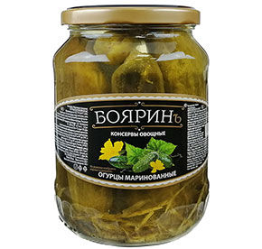 Огурцы 0,72 л Бояринъ маринованные ХРУСТЯЩИЕ ст/бан