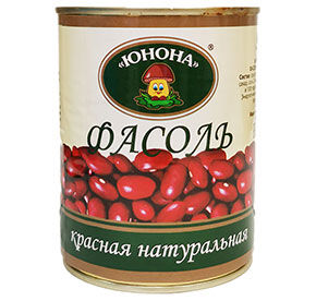 Фасоль Юнона красная натур. ж/б 360г 