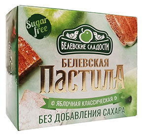 Изделие кондитерское Пастила яблочная классическая без сахара 125гр