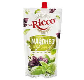 Майонез Mr.Ricco Майонез&Базилик 50% 390гр