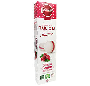 Мини-пирожное Павлова со вкусом малины 50гр