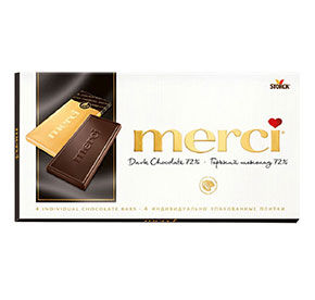 Шоколад Merci горький 72% 100гр