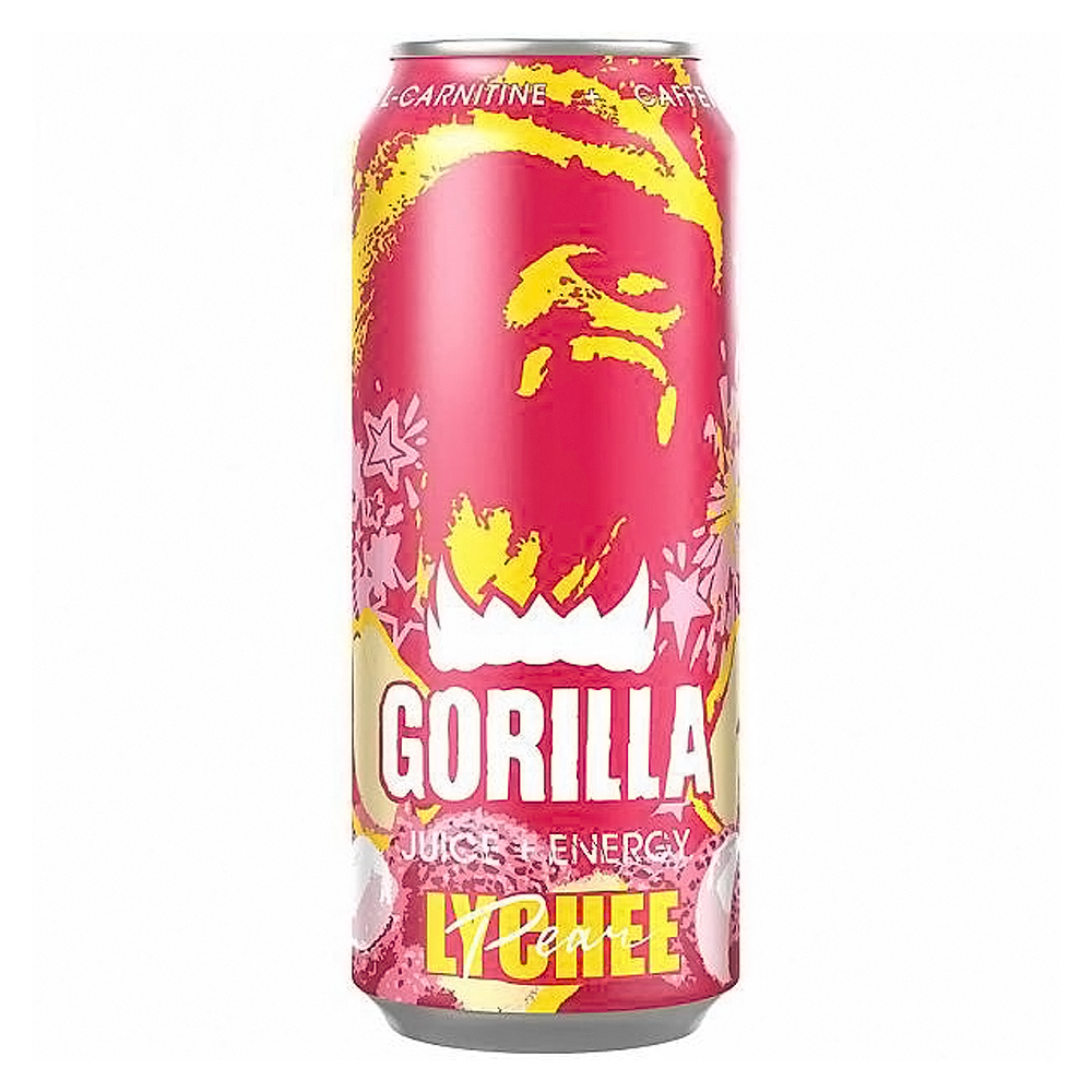 Энергетический напиток Личи-груша Gorilla 450гр