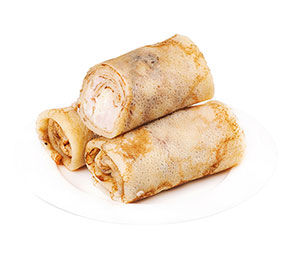 Блинчики с начинкой из сыра и ветчины 1 кг