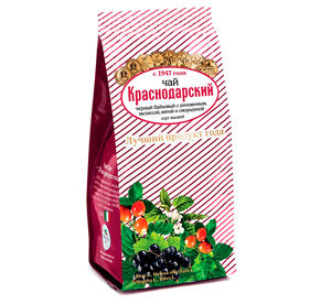 Чай черный байховый с шиповником мятой мелиссой и смородиной Краснодарский с 1947 года 100гр