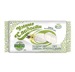 Зефир ванильный со стевией 50г м/у Умные сладости