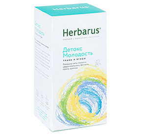 Чайный напиток Herbarus Детокс молодость травы и ягоды 24 пакетика