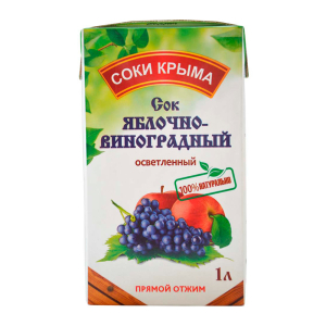 Сок яблочно-виноградный Соки Крыма 1л