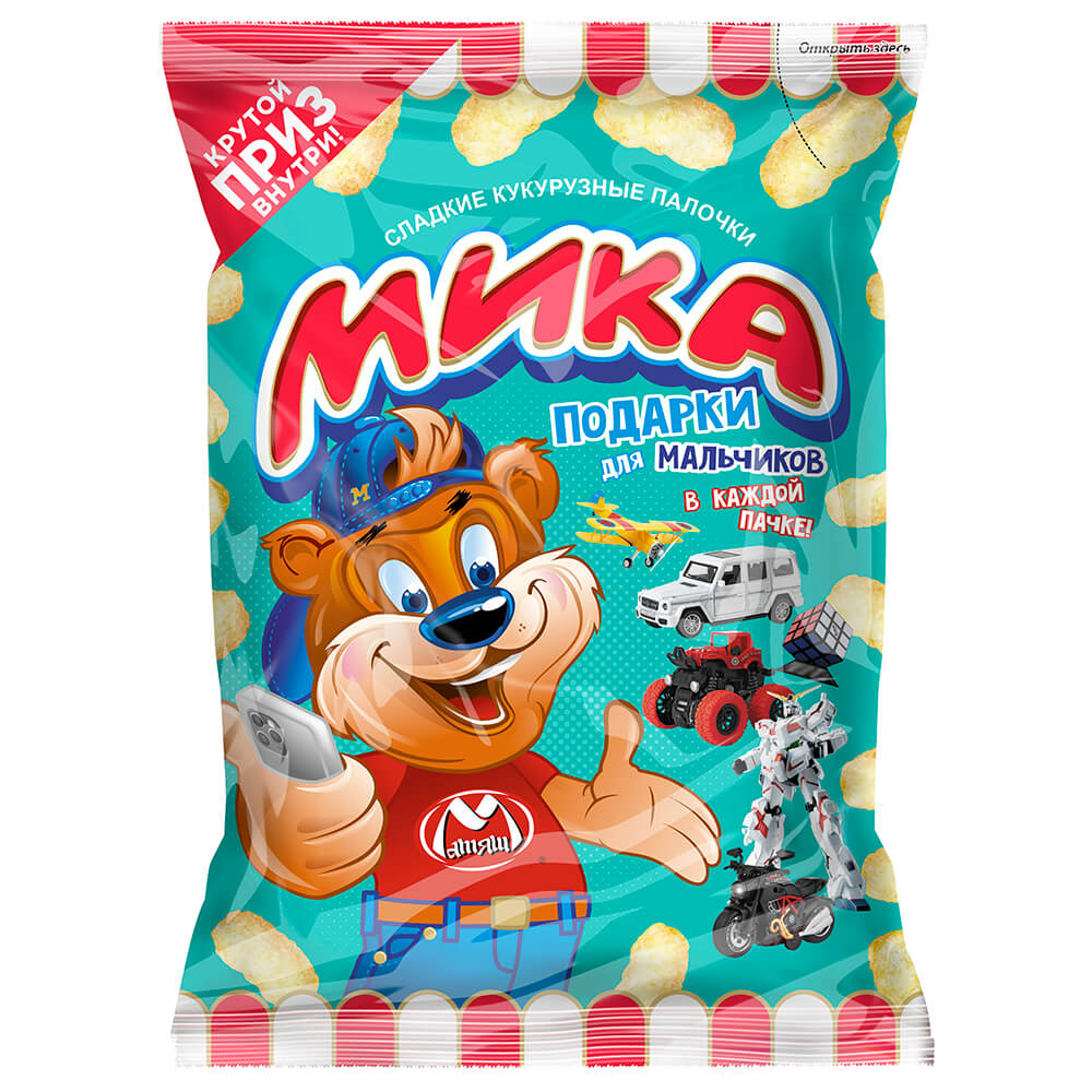 Кукурузные палочки 70 гр МИКА для мальчиков муп 250₽