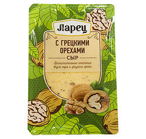 Сыр Ларец с грецкими орехами 50% нарезка125г [м]