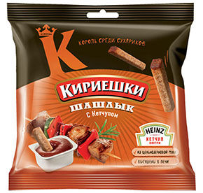 Сухарики ржаные Шашлык+кетчуп Кириешки 60гр