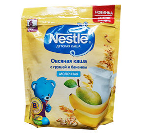 Каша Nestle молочная овсяная с грушей и бананом 220гр