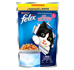 Корм Felix AGAIL для котят курица 85гр