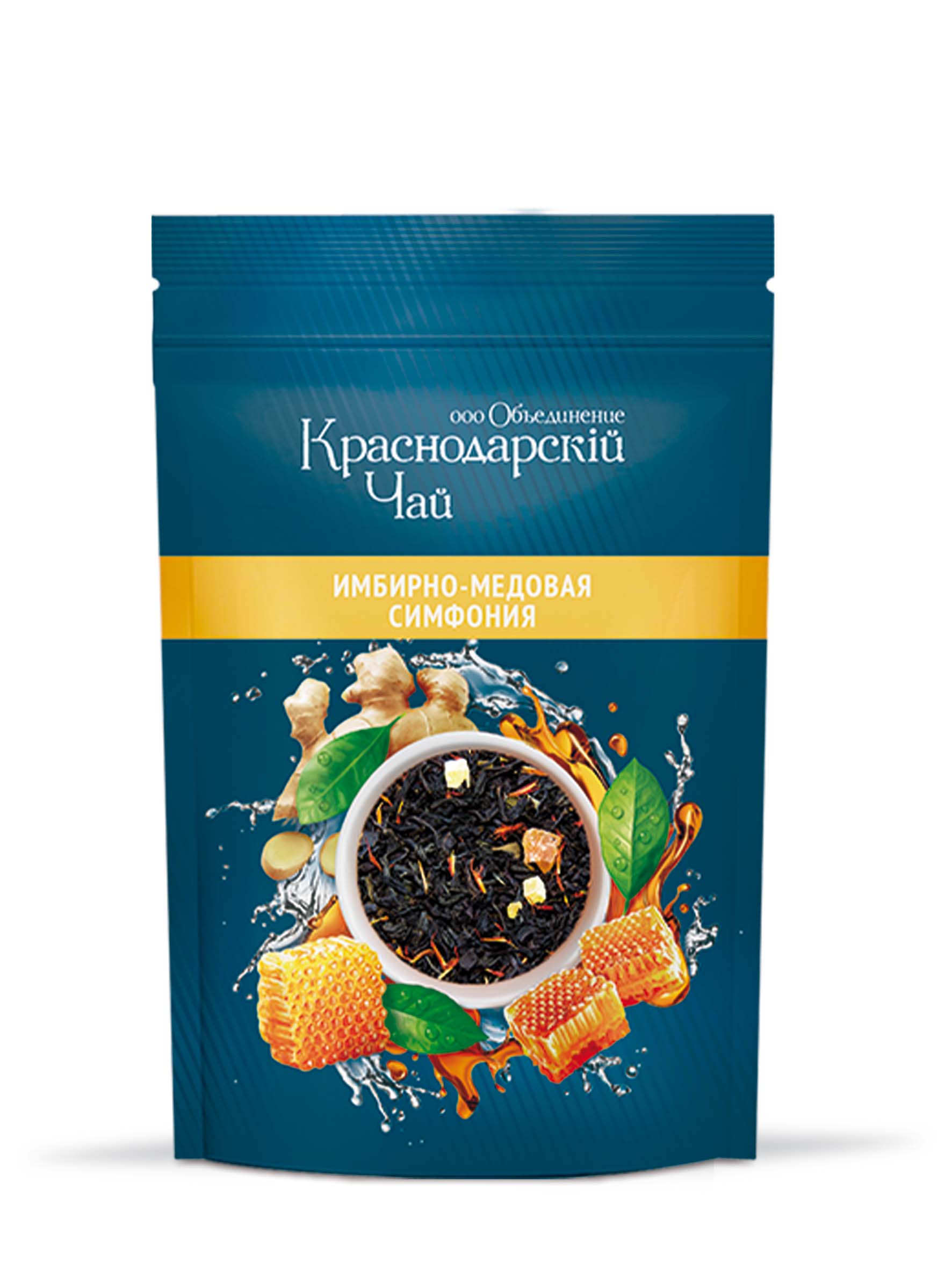 Чайный напиток Имбирно-медовая симфония на основе черного чая Объединение Краснодарскiй чай 60г 115₽