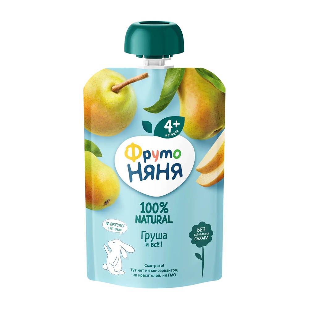 Пюре ФрутоНяня груша 90г для Мантеры 76₽