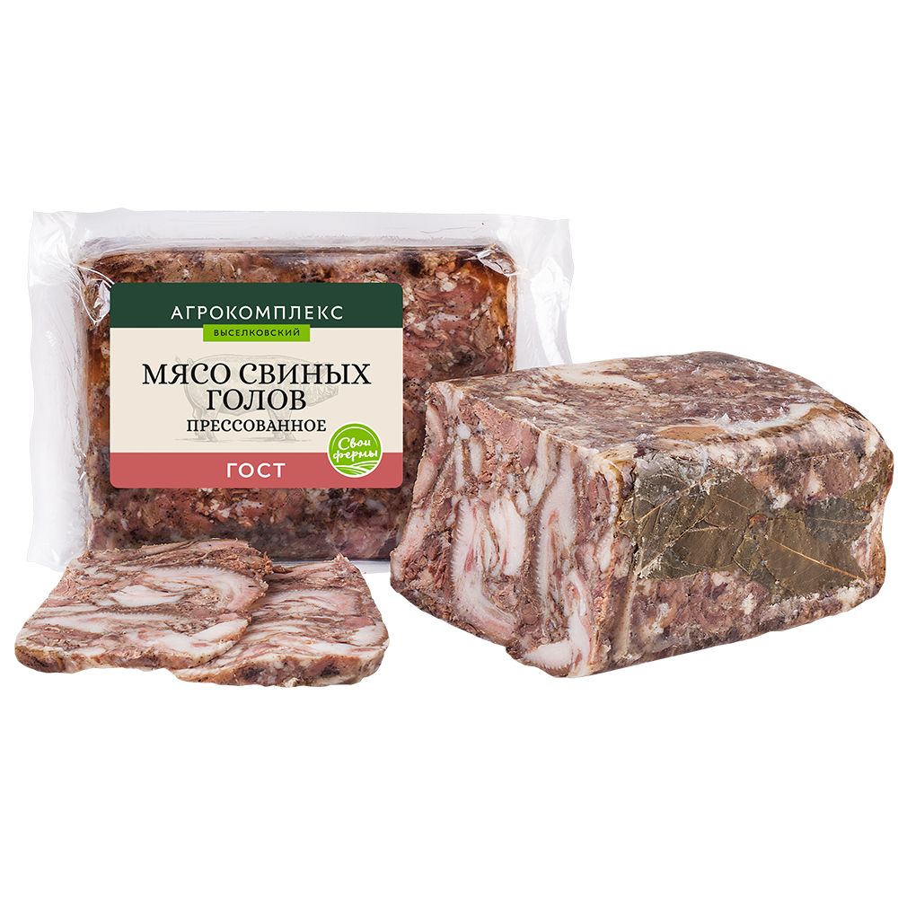 Мясо свиных голов прессованное 1кг Агрокомплекс 290₽