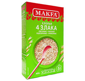 Хлопья Макфа 4 злака 400гр