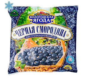 Ягоды Черная смородина Вологодская ягода замороженное 300гр