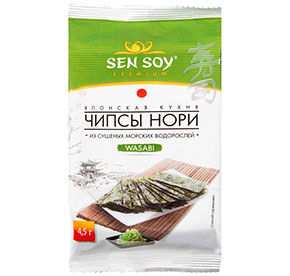 Чипсы Нори Sen Soy из морской капусты Wasabi 4,5гп